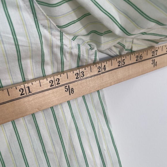 Green Striped embroidered back button down Men's Shirt MoJeans XL - Picture 7 of 10